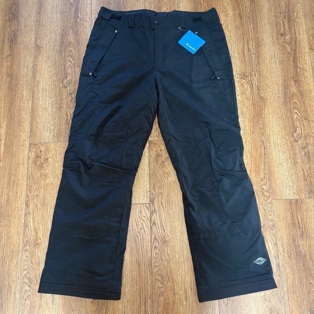 New Columbia Omni-Tech Waterproof Snow Pants Black Mens XL Ski Snowboard Nylon‎